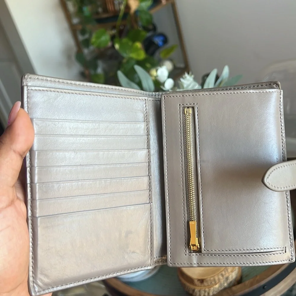 Authentic Celine wallet grey leather